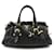 Prada Gathered Handbag Shoulder Bag Black Leather  ref.1509934