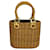 Salvatore Ferragamo Gancini Rattan Handbag Beige Golden  ref.1510103