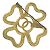 Spilla vintage placcata in oro Chanel Clover Cocomark - vista 2