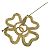 Spilla vintage placcata in oro Chanel Clover Cocomark - vista 4