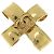 Spilla vintage placcata in oro Chanel Cross Cocomark D'oro