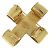 Spilla vintage placcata in oro Chanel Cross Cocomark D'oro - vista 2