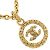 Collana da donna Chanel Coco Mark vintage placcata in oro x vetro