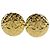 Vintage vergoldete Ohrringe Chanel Cocomark Matelassé Golden