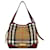 Burberry Beiger und Roter Mega Check Tote Bag Leder Leinwand  ref.1511124