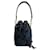 Zucca Borsa a Spalla Fendi Montresor Nero Blu navy Svezia Pelle  ref.1511138