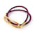 Hermès Hermes Ruri Double Tour Charm Bracelet Golden Purple Leather Metal  ref.1511216