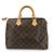 Speedy Borsa a mano in tela Monogram Louis Vuitton Marrone - vista 3