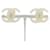 Pendientes Clip Coco Mark de Chanel Blanco Plástico  ref.1511539