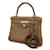 Hermès Bolsa Hermes Kelly 28 A em Taurillon Clemence gravado Etoupe Taupe Couro  ref.1511735