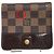 Billetera bi-fold Damier marrón Louis Vuitton Castaño - vista 3