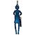 Collana lunga Chanel Mademoiselle Doll Argento Blu