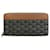 Porta-moedas Goyard Matignon Zip GM Preto Lona  ref.1513123