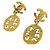 Vintage vergoldete Clip-Ohrringe von Chanel Golden