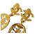 Vintage vergoldete Clip-Ohrringe von Chanel Golden - Ansicht 3