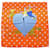 Hermès Foulard HERMES Carre 70 Tea Time Soie Bleu Multicolore Orange  ref.1513262