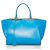 Borsa in pelle blu Fendi 3Jours - vista 2