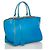 Borsa in pelle blu Fendi 3Jours - vista 3