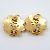 Vintage vergoldete Blumen Ohrstecker von Chanel Golden - Ansicht 5