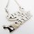 Collana Louis Vuitton Colliersquard LV Strass Argento - vista 3