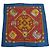 Hermès Bufanda Hermes Carre 90 LES TAMBOURS Roja Azul