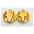 Chanel Vintage Round Coco Earrings Golden  - view 5