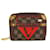 Porta-moedas Zippy Damier Louis Vuitton Vermelho Damier ebene Lona  ref.1514880