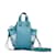 Bolso de Hombro Loewe Hammock Paula's Ibiza Azul Cuero Lienzo  ref.1514926