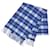 Burberry Check Muffler Cashmere Scarf Blue  ref.1514976