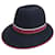 Hermès Hermes Wool Sun Hat in Black, Bordeaux, and Light Blue Dark red  ref.1514990