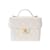 Borsa a Spalla Chanel Matelassé Small Vanity Chain Bianco Pelle  ref.1515170