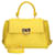 Bolso de Hombro Sophia Gancini de Salvatore Ferragamo Amarillo Cuero  ref.1515188