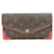 Cartera Larga Sala Retiro Monograma Louis Vuitton Roja Fucsia Charol  ref.1515458