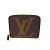 Zippy Monedero con cremallera marrón Louis Vuitton Castaño