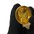 Chanel Vintage Mademoiselle Motif Icon Clip Ohrringe Golden - Ansicht 2