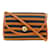 Hermès Hermes Leather Shoulder Bag Black Orange  ref.1515765