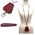 Hermès Colar de couro Crochette Hermes com chaveiro Keybell Vermelho - vista 2