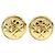 Boucles d'oreilles Matelassé en or plaqué vintage Chanel
