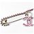 Spilla in strass argento magenta Chanel - vista 2