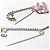 Spilla in strass argento magenta Chanel - vista 4