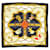 Foulard en soie Hermès Carré Wash 90 Formal Noir Crème Or Doré  ref.1516231
