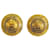 Chanel Cambon Round Clip Earrings Golden Metal  ref.1516242