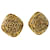 Pendientes vintage chapados en oro Chanel Cocomark Rhombus para mujeres Dorado  ref.1516254