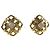 Vintage Gold Plated Clip Ohrringe Cocomark von Chanel Golden