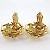 Vintage Gold Plated Clip Ohrringe Cocomark von Chanel Golden - Ansicht 4