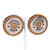 Hermès Hermes Serie Earrings in Wood and Metal Brown Silvery  - view 1