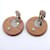 Hermès Hermes Serie Earrings in Wood and Metal Brown Silvery  - view 4