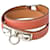 Bracelet jonc Medor d'Hermès Cuir Marron Rose  ref.1517221