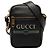 Borsa a tracolla nera con logo Gucci Nero