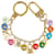 Louis Vuitton Gold Enamel And Brass Pastilles Key Chain & Bag Charm Golden Metal  ref.1518854